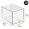 mDesign Stacking Plastic Storage Kitchen Bin with Pull-Out Drawers